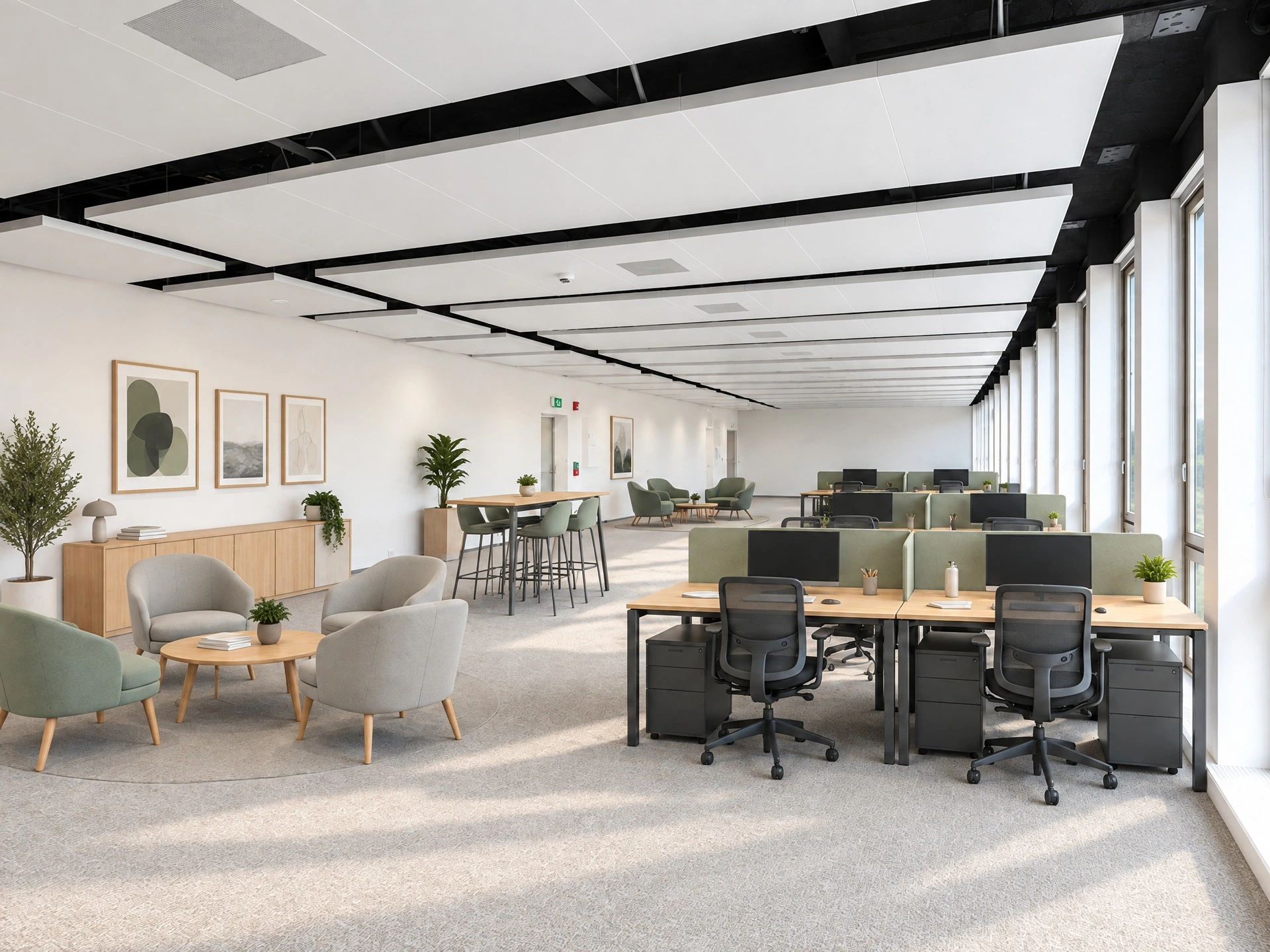 Office after virtual staging, style 2