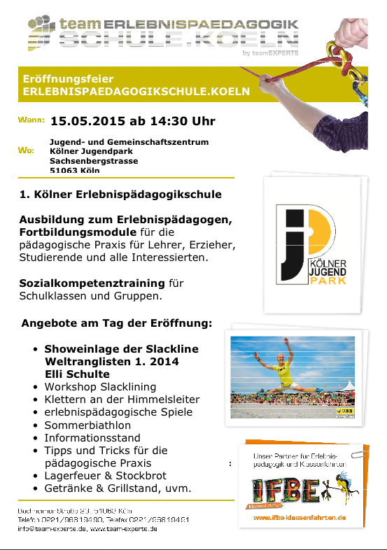 Heute war es soweit - Eröffnung der erlebnispaedagogikschule.koeln! 1163
