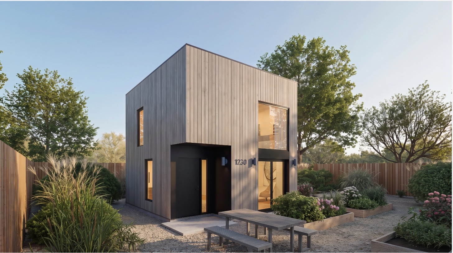 The Loft 360 with vertical wood siding