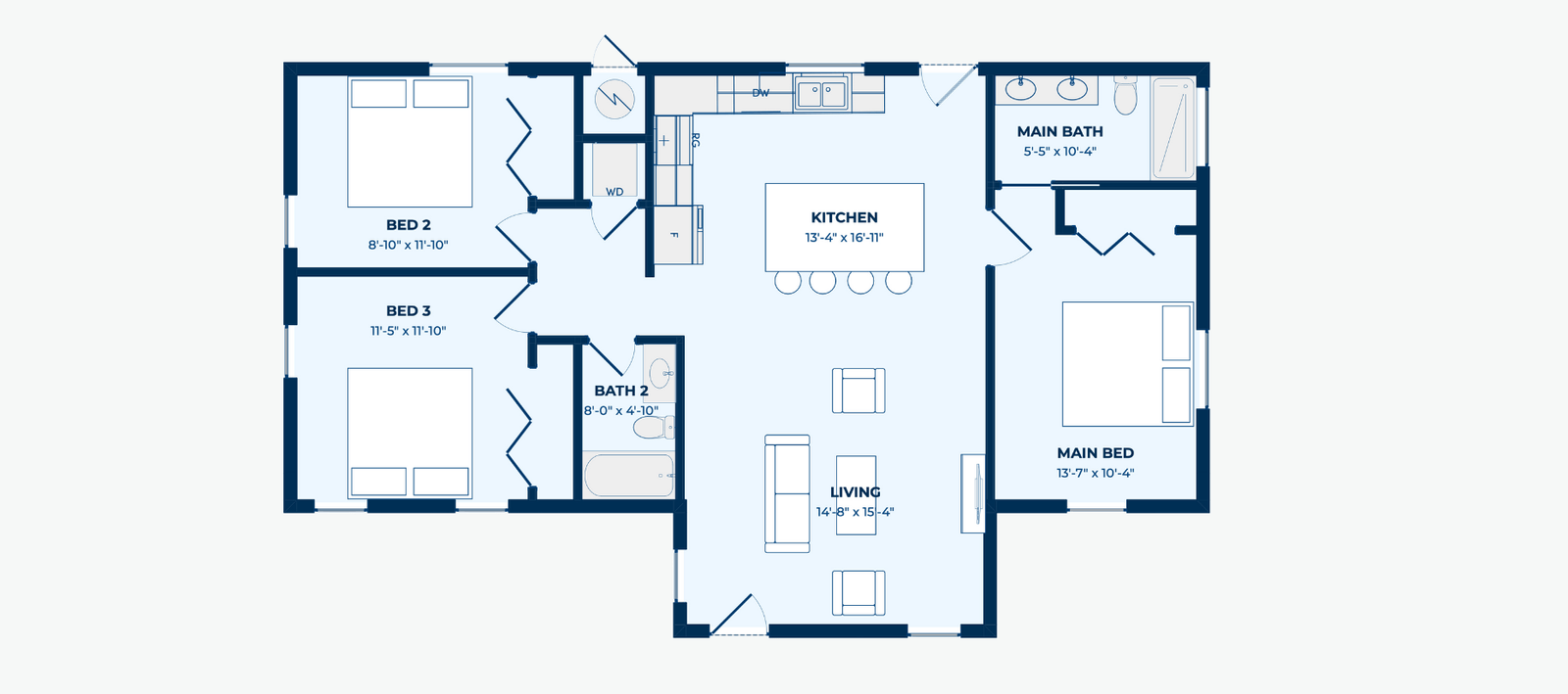 The Homestead 1200 floor plan