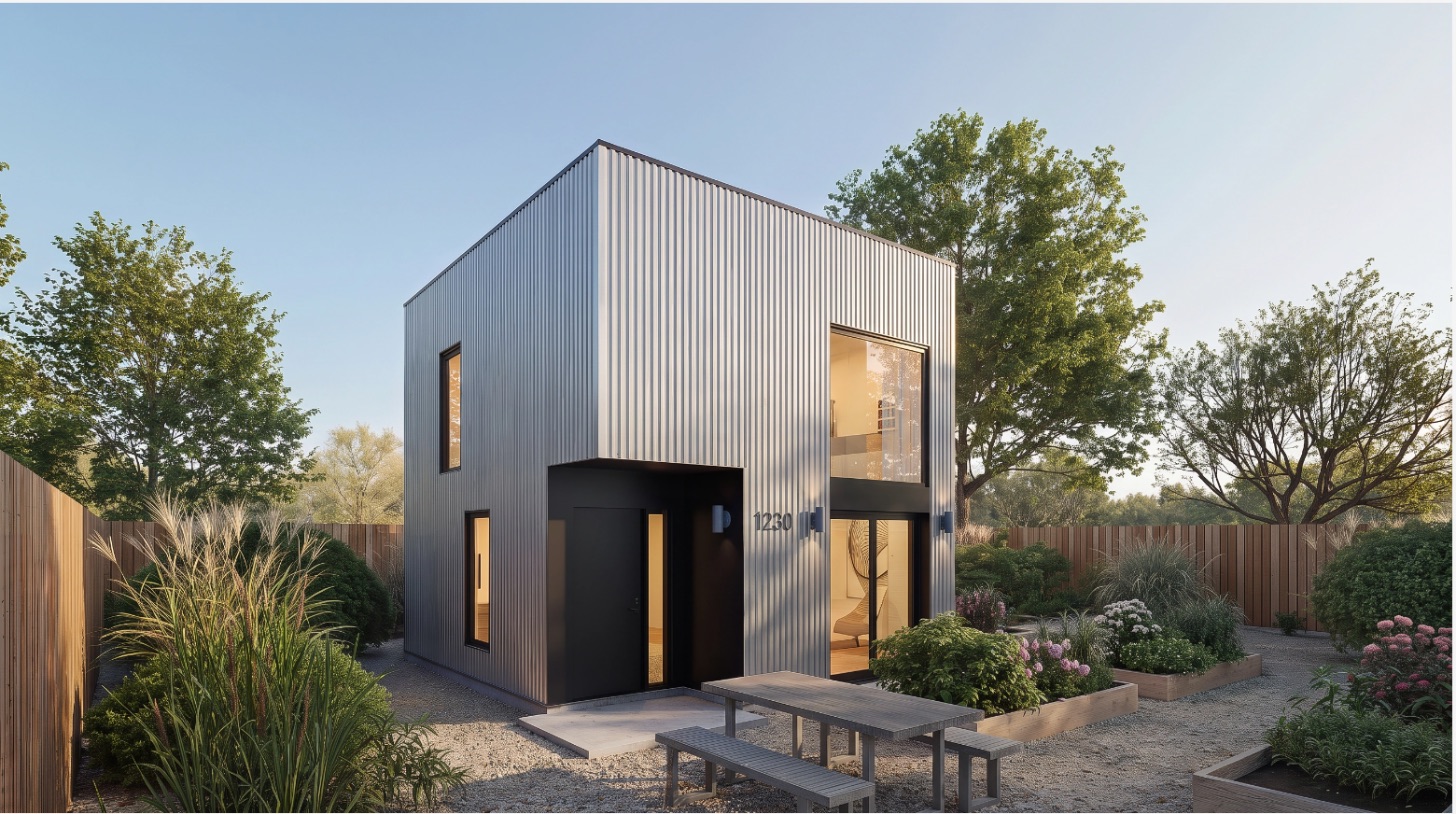The Loft 360 with corrugated metal siding