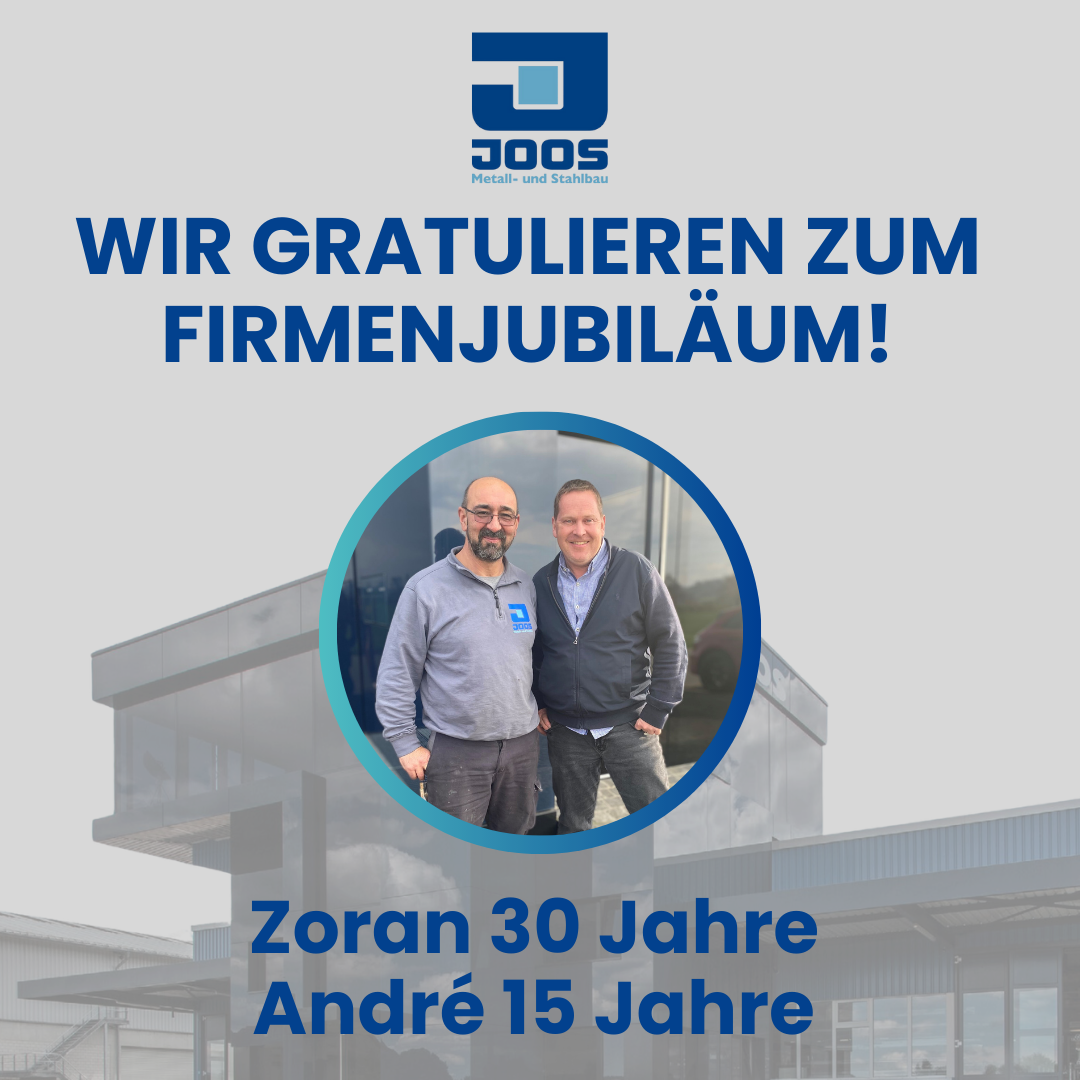 Wir gratulieren Zoran zu 30 Jahre und André zu 15 Jahre voller Erfolge, Teamgeist und Innovation. 