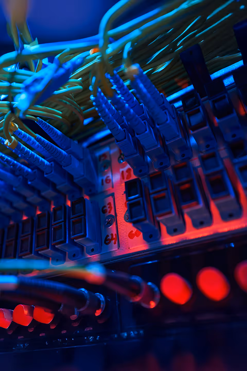 WIres for a server rack. 