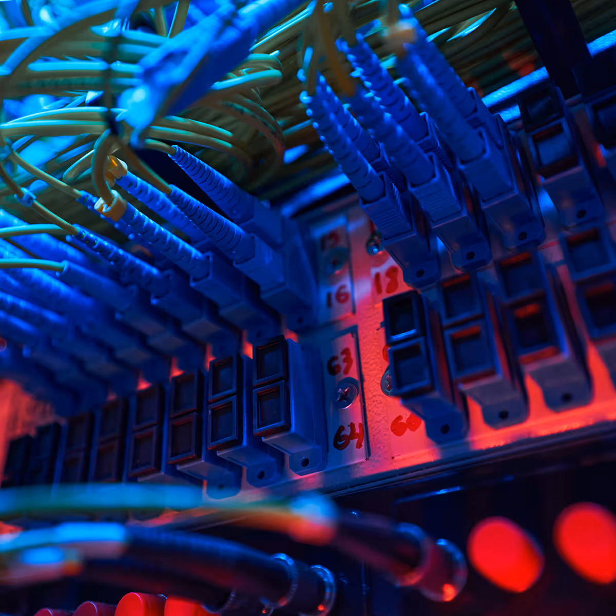 WIres for a server rack. 