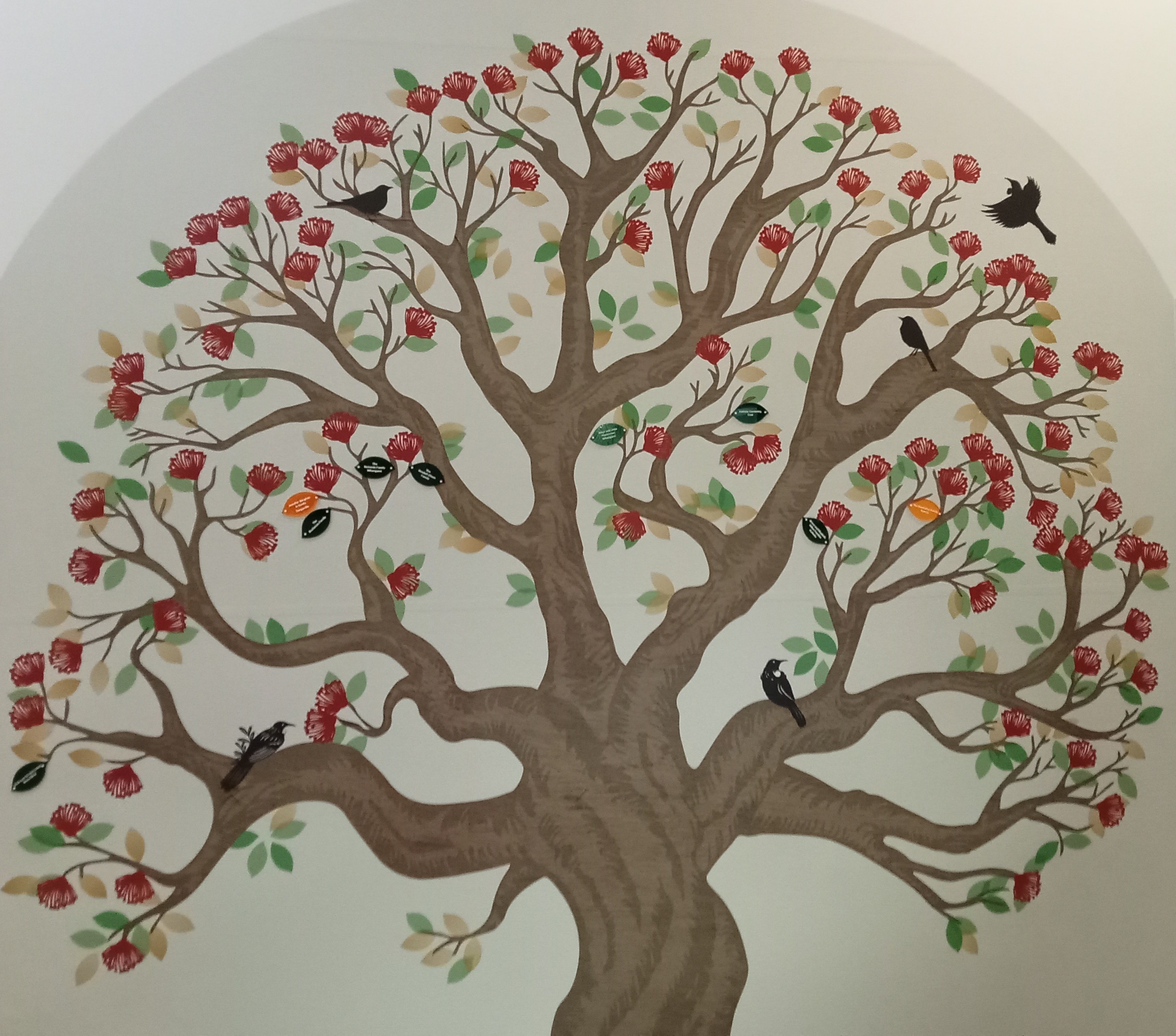 The pohutukawa tree mural