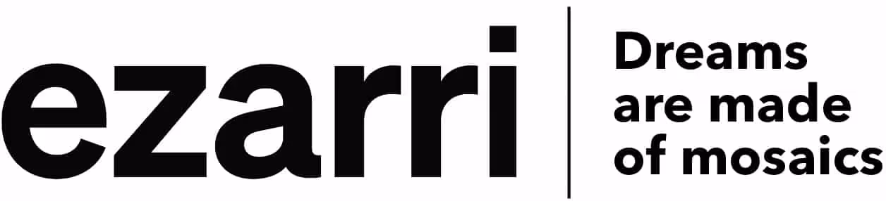 Ezarri logo with the tagline 'Dreams are made of mosaics'.
