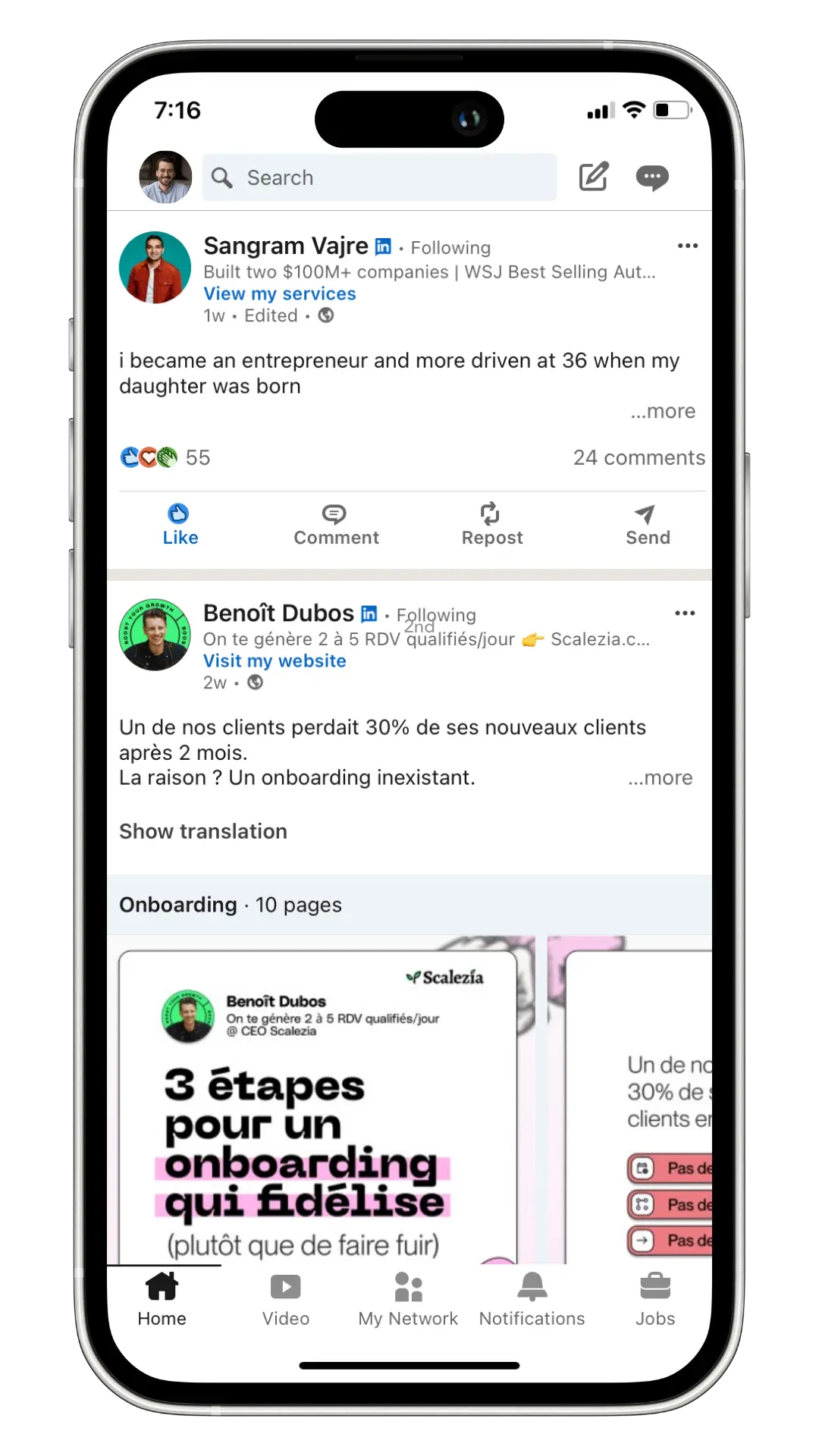Showcase LinkedIn expertise with an infographic and text format