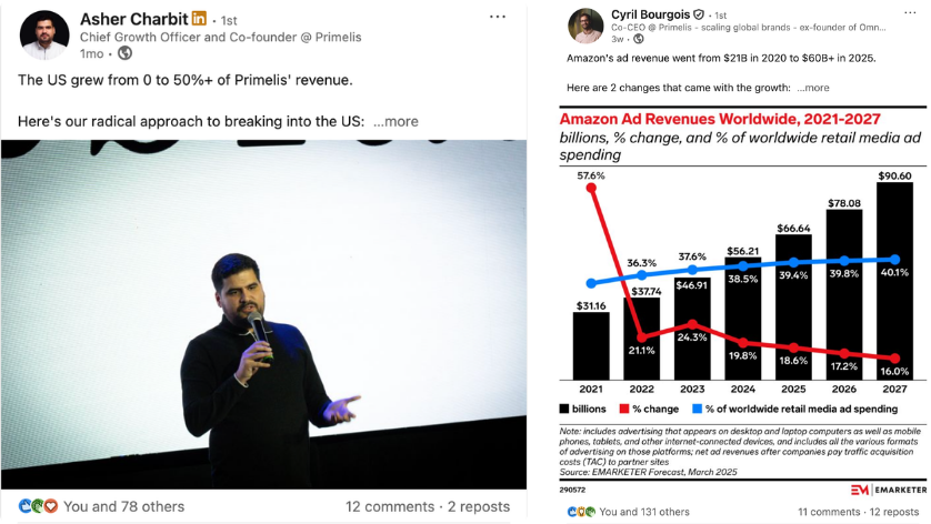 "Animated GIF illustrating LinkedIn lead generation and export to a spreadsheet. Highlights user profiles, professional details, and seamless integration for lead management."