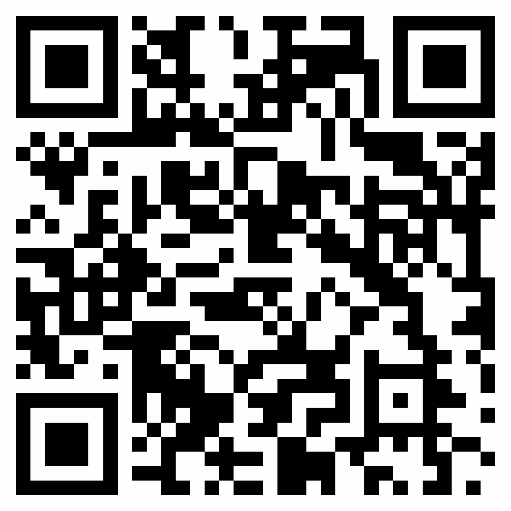 نمط رمز QR بالأبيض والأسود على خلفية بيضاء.
