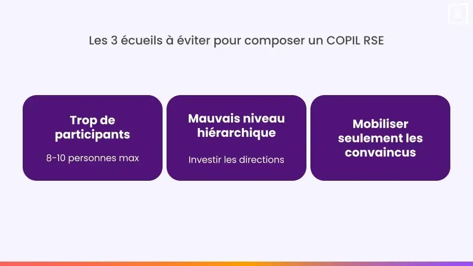 erreurs à éviter pour composer COPIL RSE