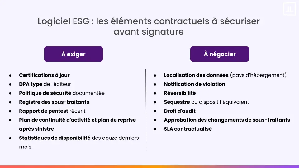 critères rgpd securité à vérifier logiciel RSE