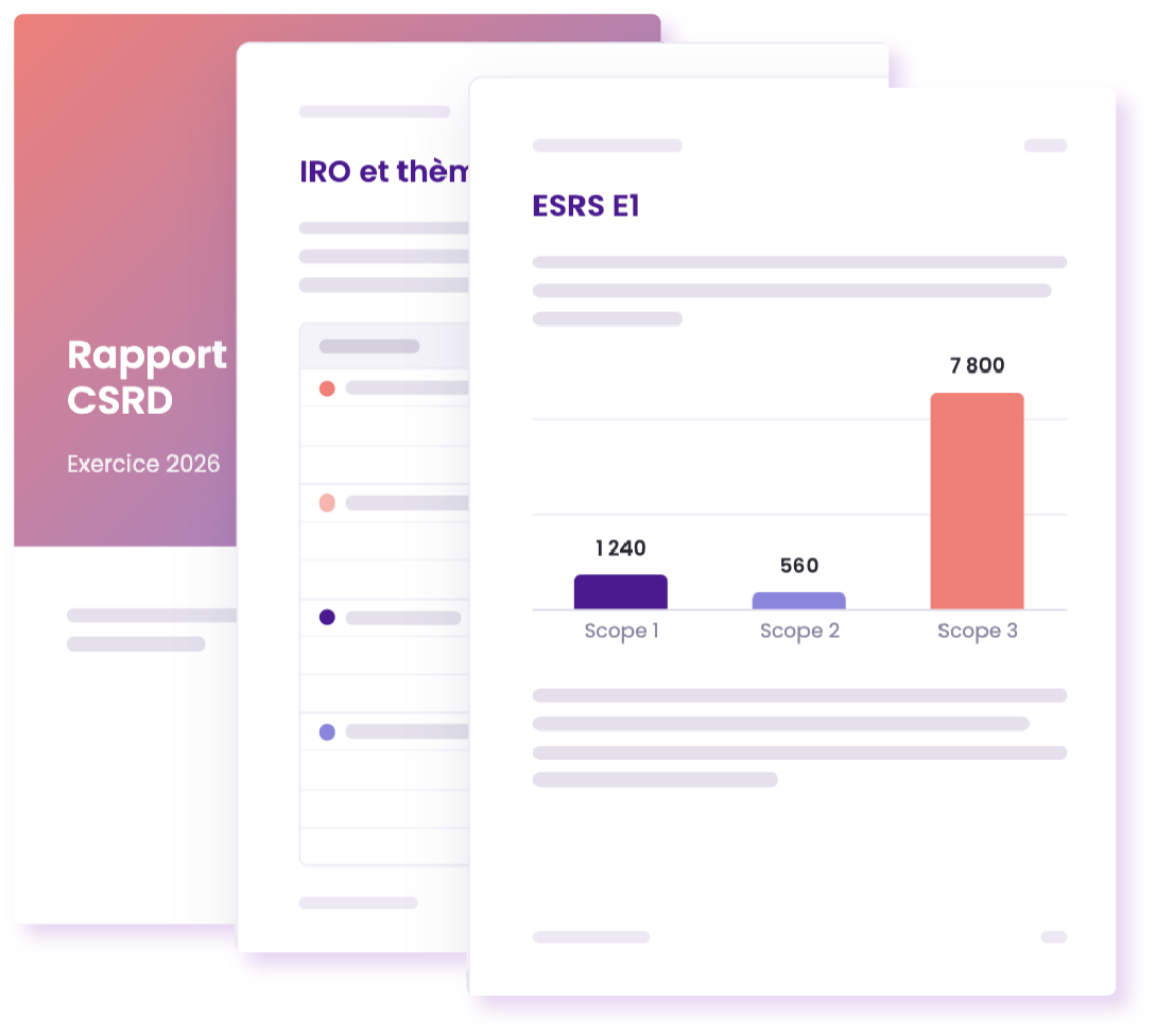 Logiciel de reporting CSRD et pilotage de la performance des entreprises.