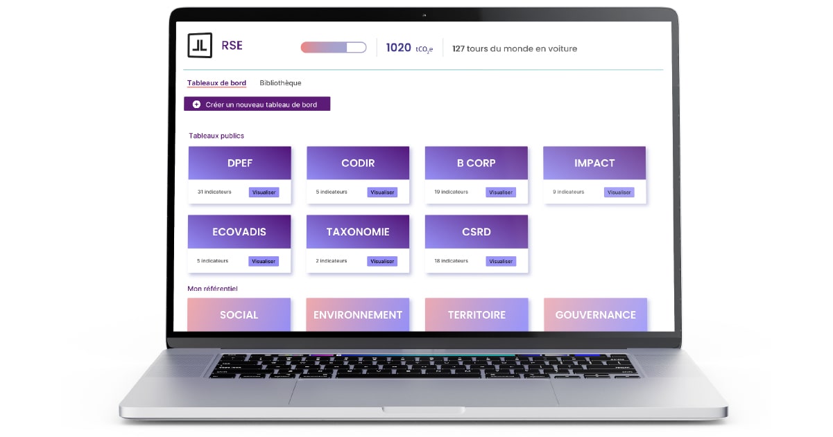 écran ordinateur logiciel reporting ESG
