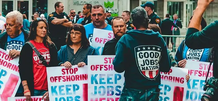 manifestation contre les délocalisations