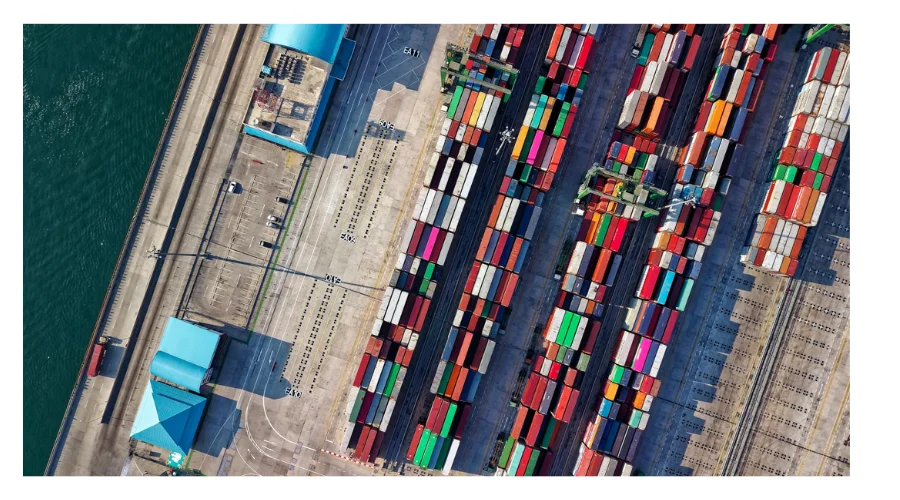 vue aérienne container