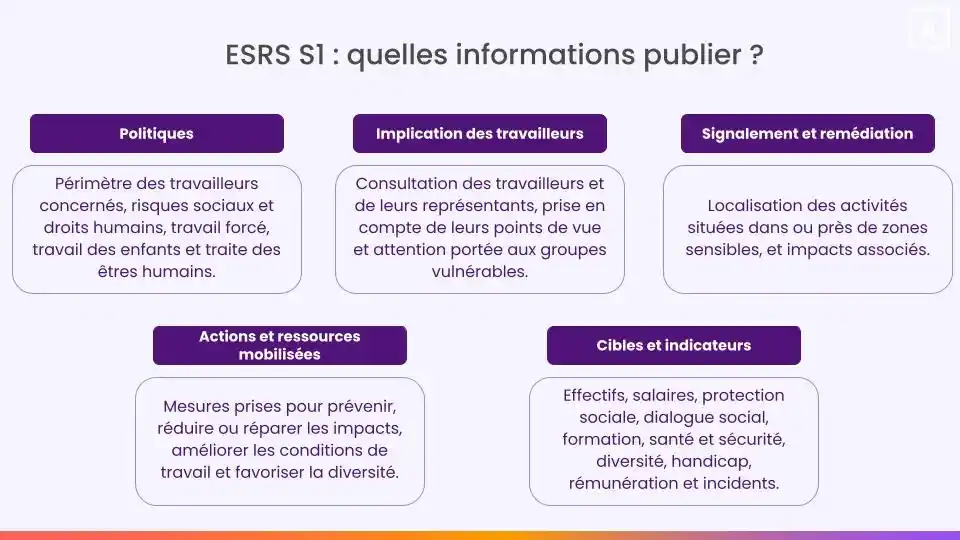 informations à publier ESRS S1