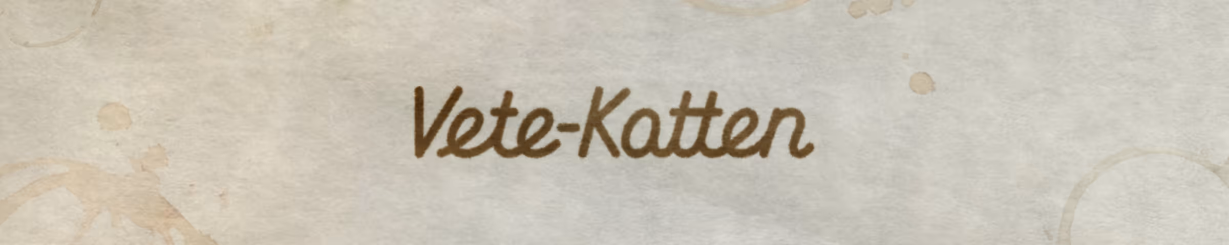 Banner featuring the Vete-Katten logo