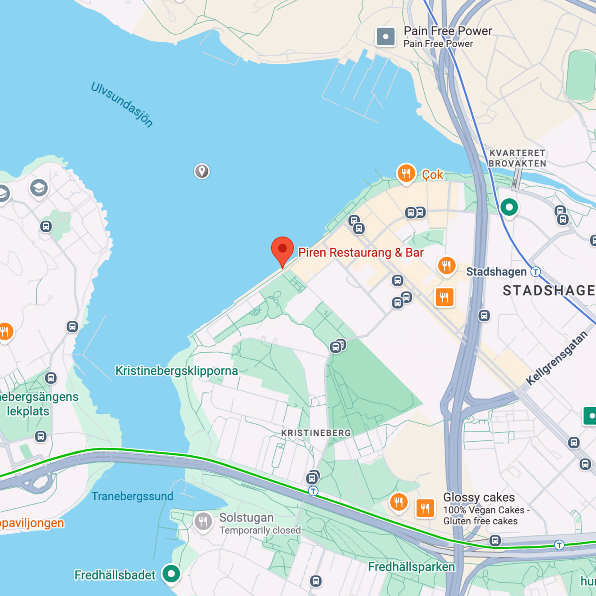 En skärmdump av Pirens plats på en karta.