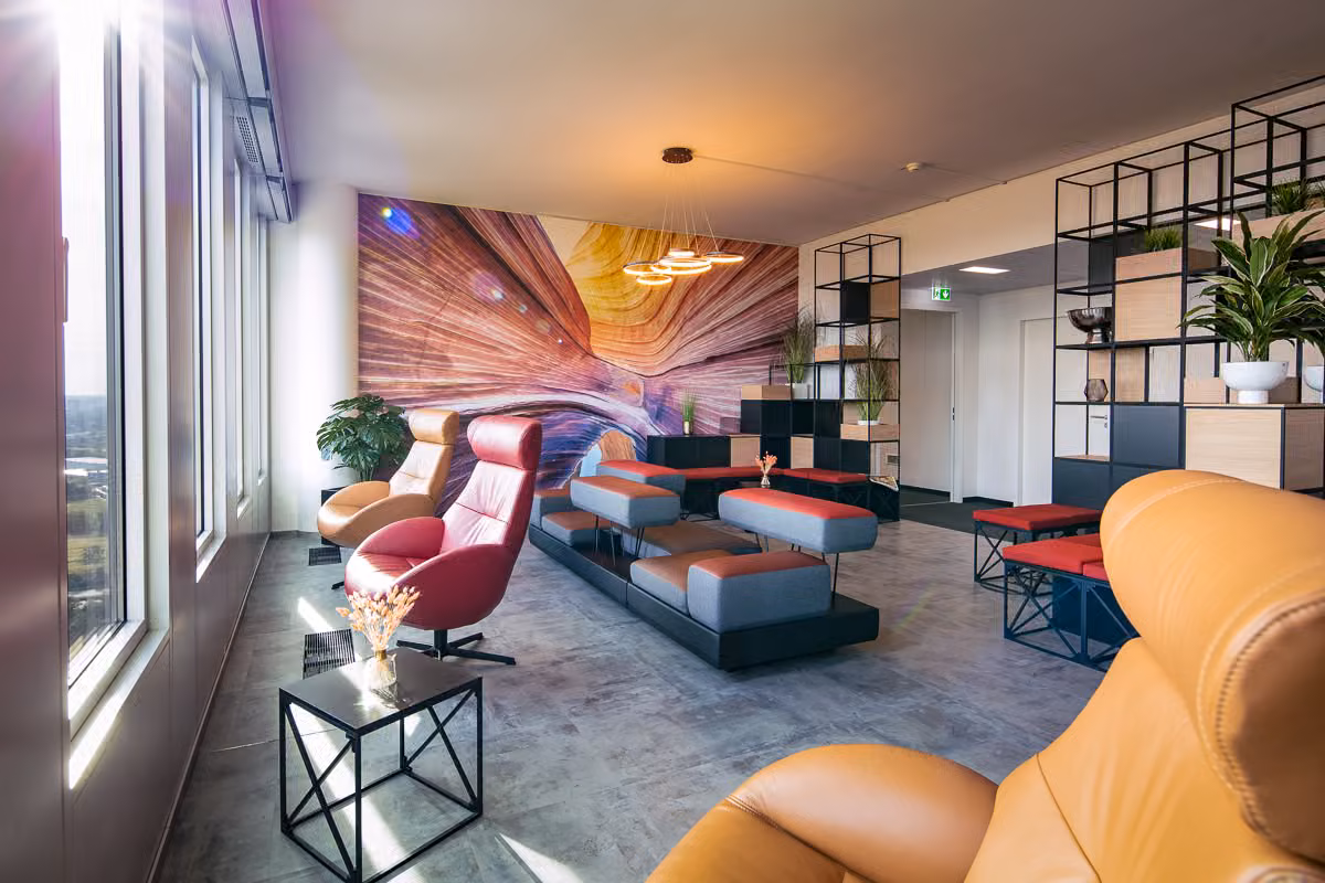 ecos work spaces Eschborn — Besprechungsraum in einer der oberen Etagen