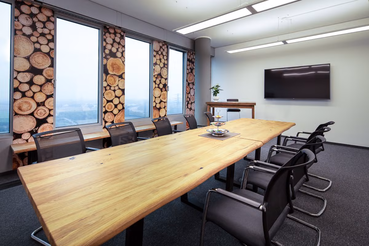 ecos work spaces Eschborn — Teeküche und Aufenthaltsbereich