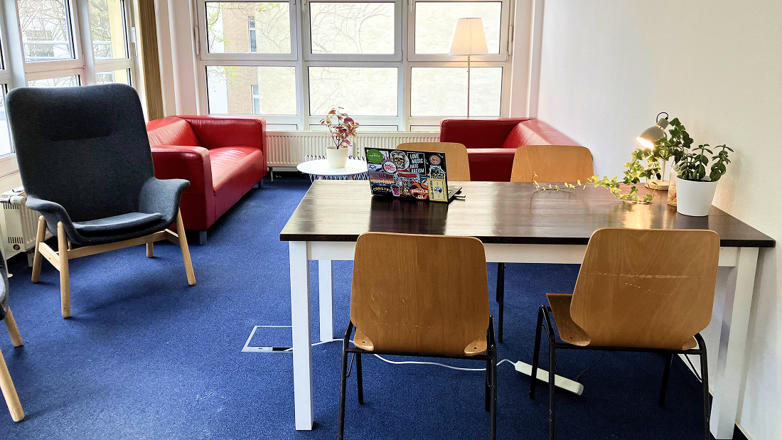 Coworking area at KiezOffice on Boppstrasse 7 in Berlin-Kreuzberg