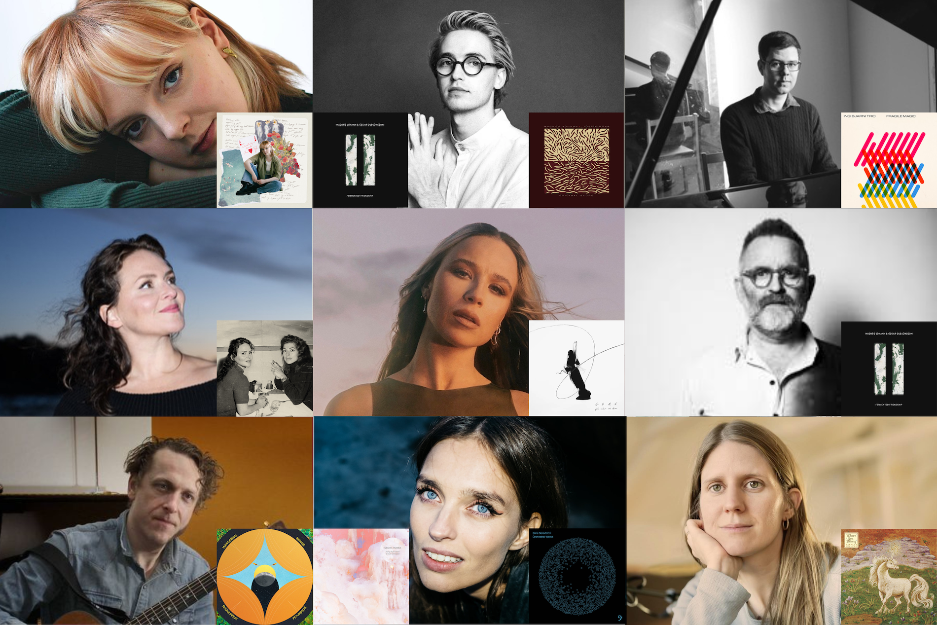 Nine Artists Receive Three or More Nominations for the Icelandic Music Awards