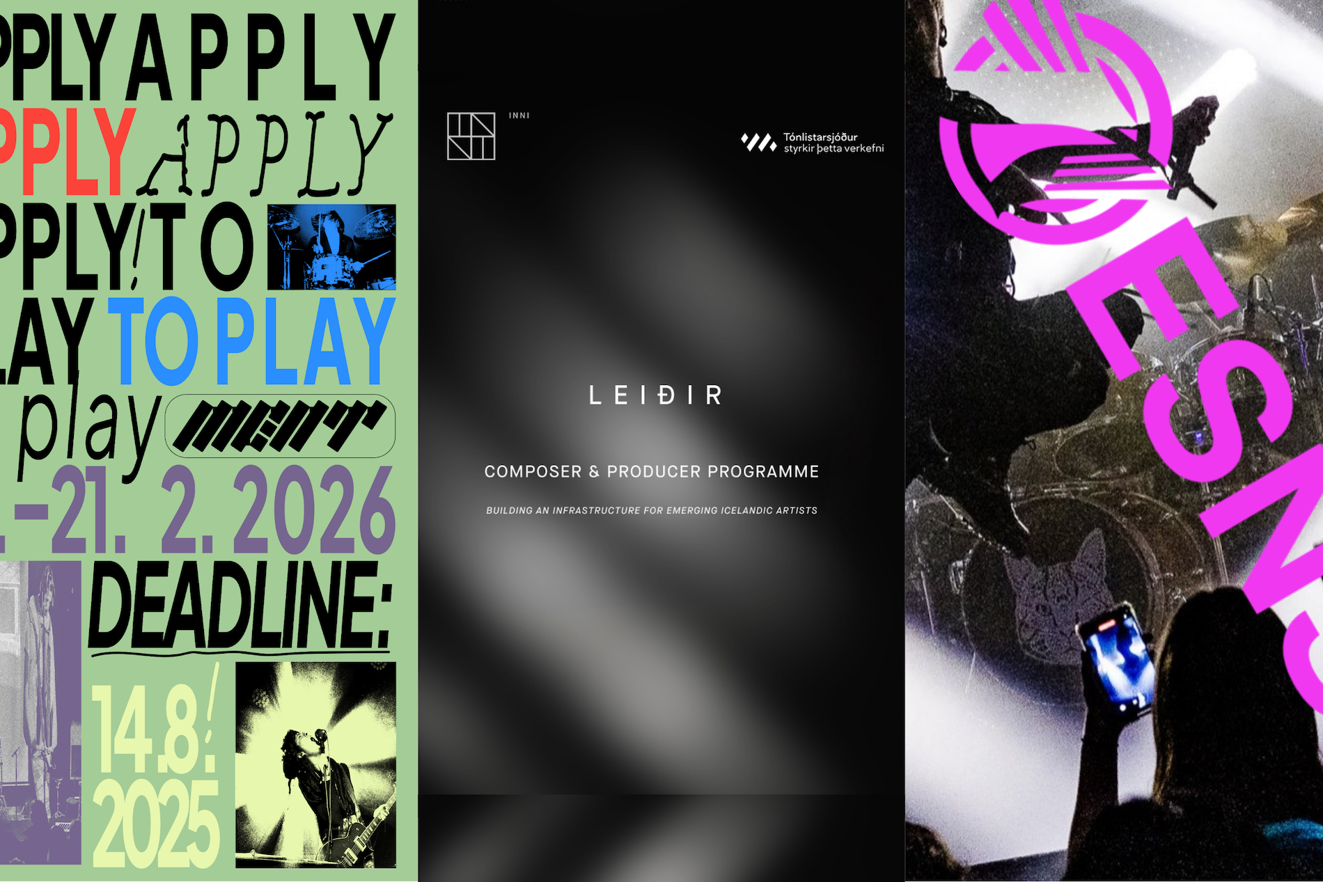 Upcoming Opportunities: LEIÐIR and Applications Open for Upprásin, Eurosonic and MENT