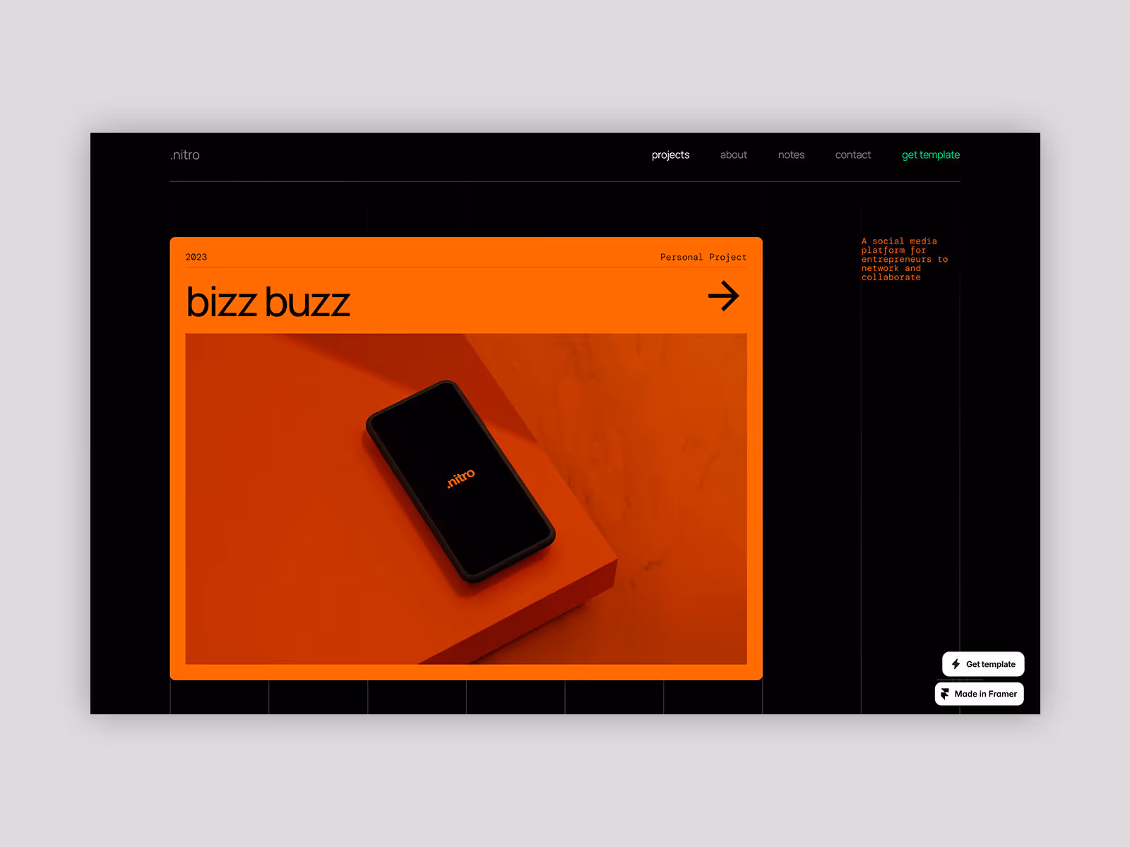 Dynamic Framer Portfolio Template
