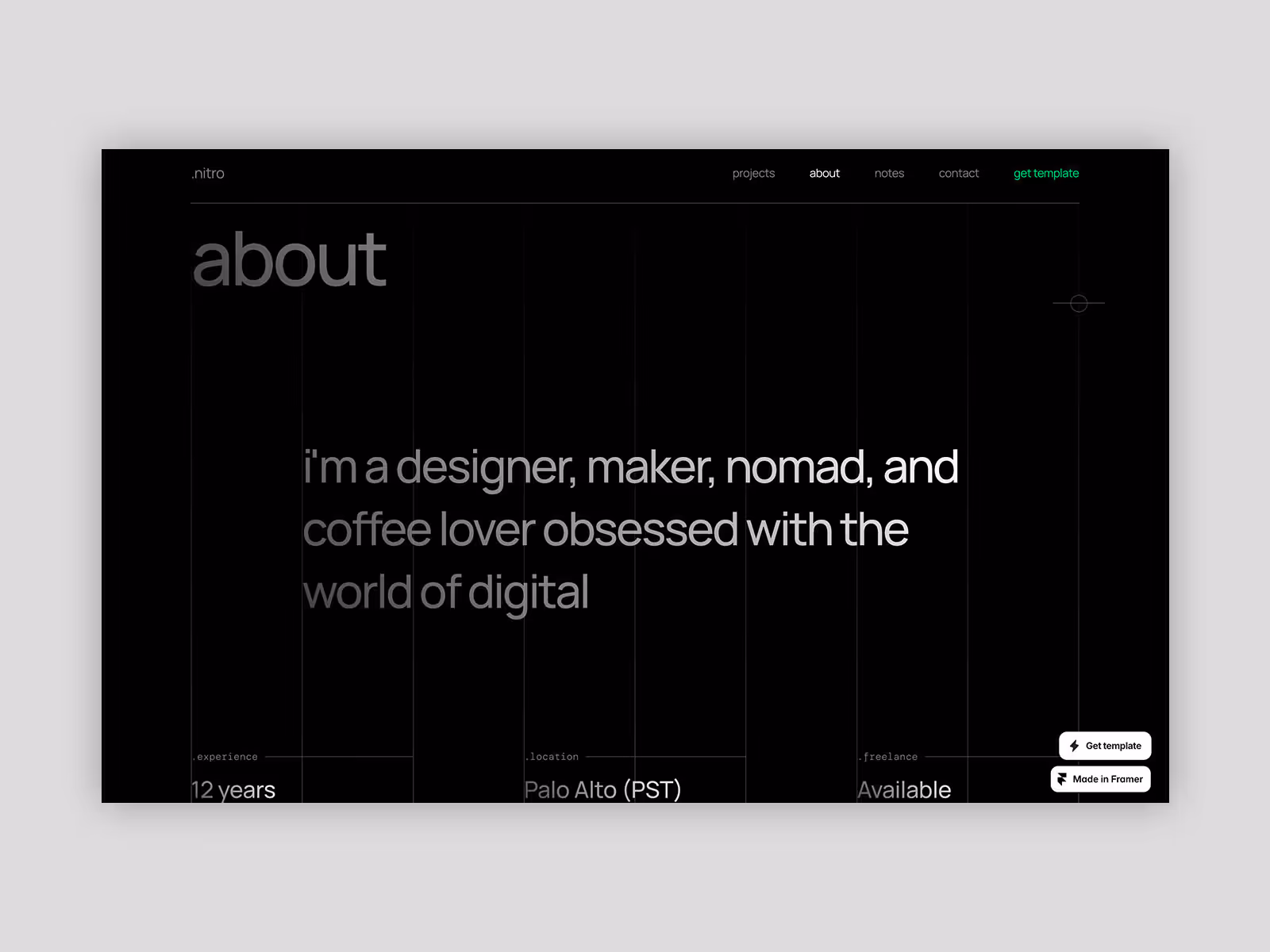 Dynamic Framer Portfolio Template