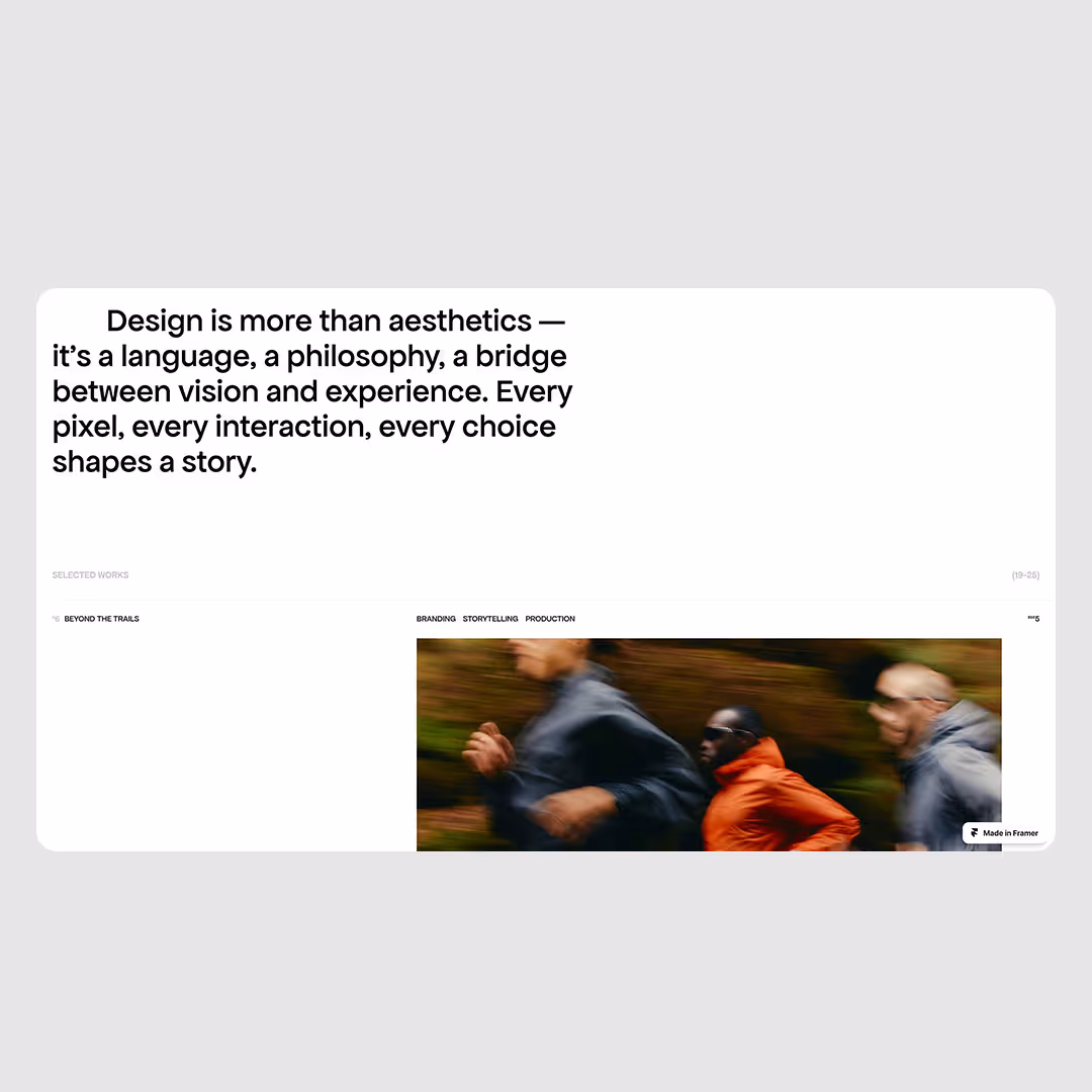 Framer Portfolio Template