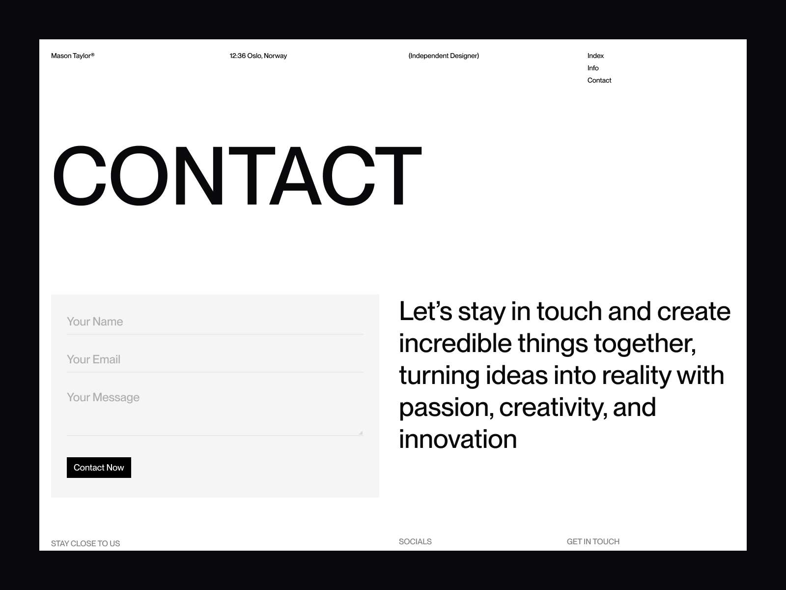 Framer Portfolio Template