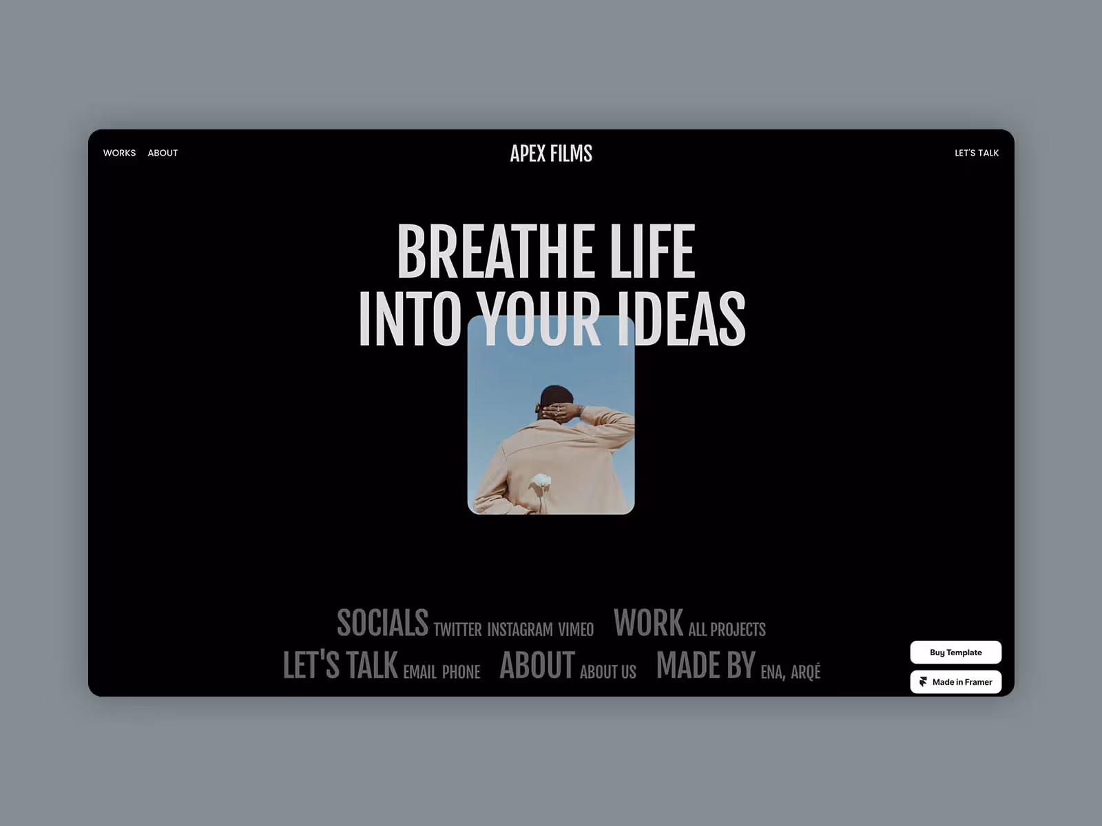 Cinematography Portfolio Framer Template