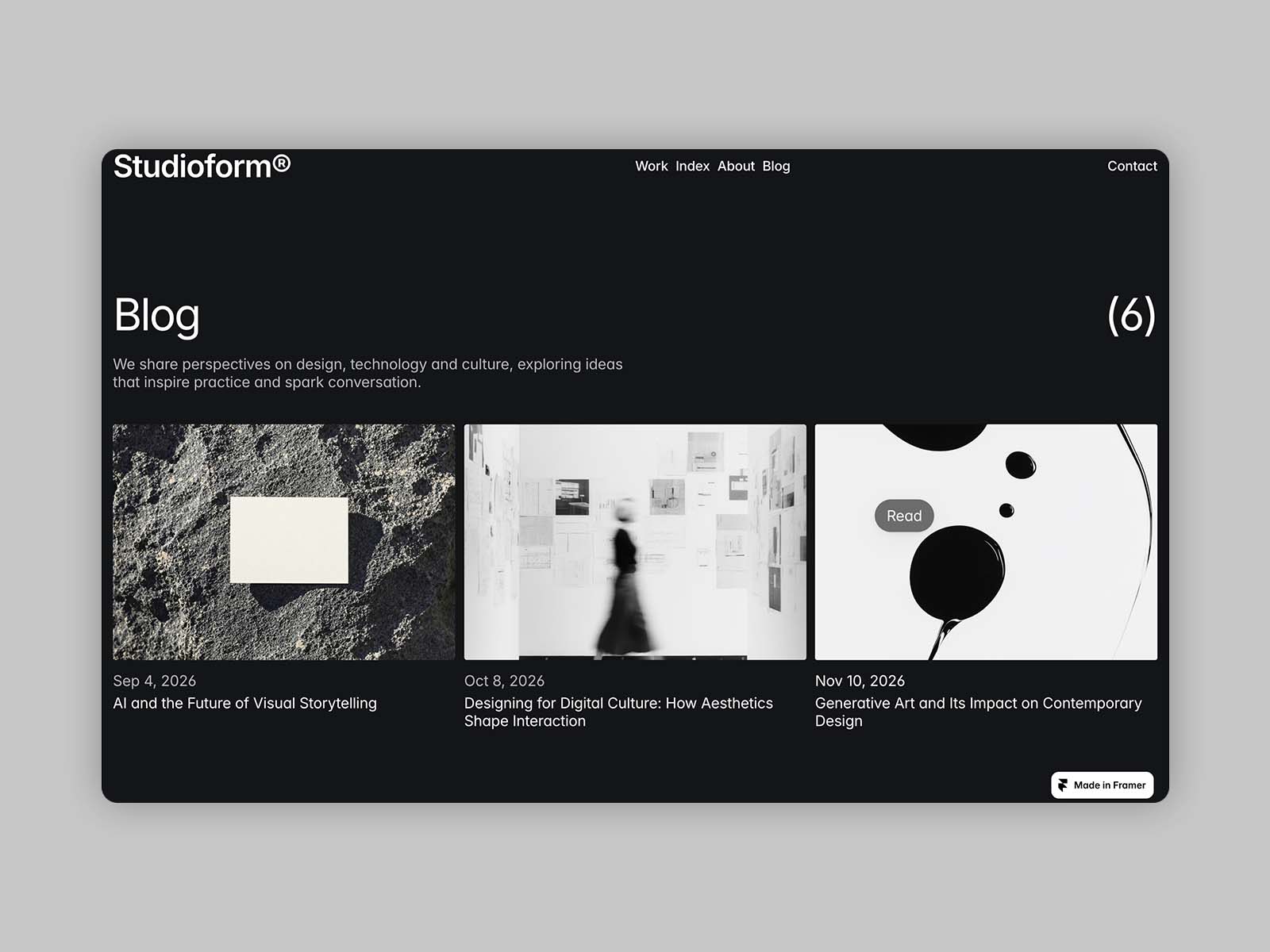 Framer Portfolio Template