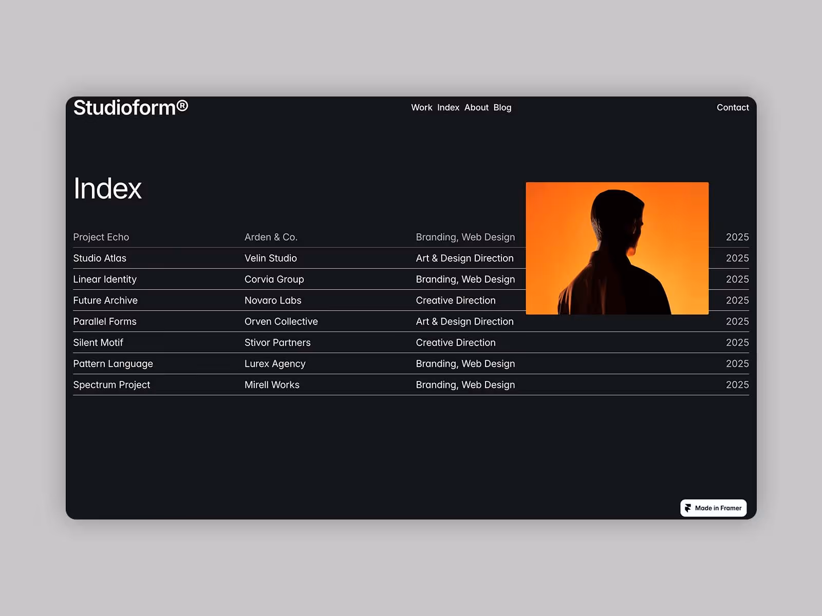Framer Portfolio Template