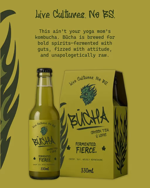 BÜCHA | Visual Brand Identity Design-Kombucha Branding-03