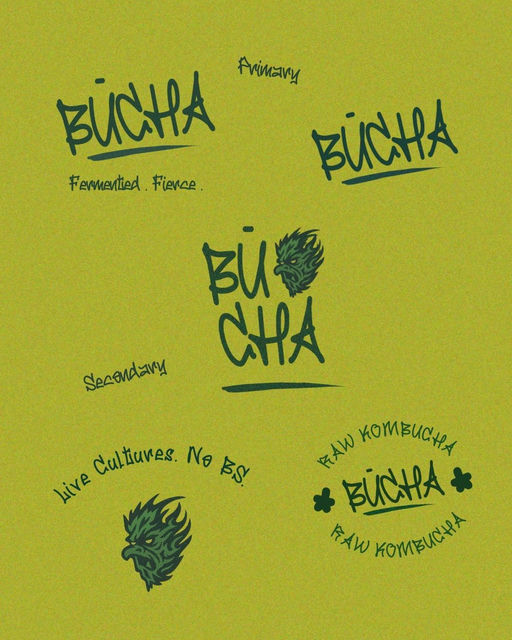 BÜCHA | Visual Brand Identity Design-Kombucha Branding-02