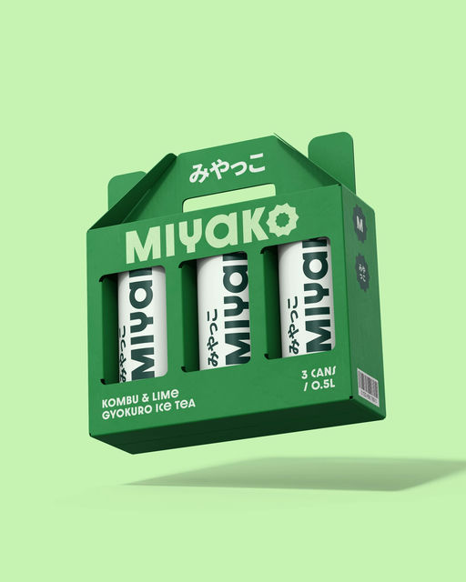 Miyako - Umami-flavored Green Iced Tea Beverage-Beverage Branding-t01