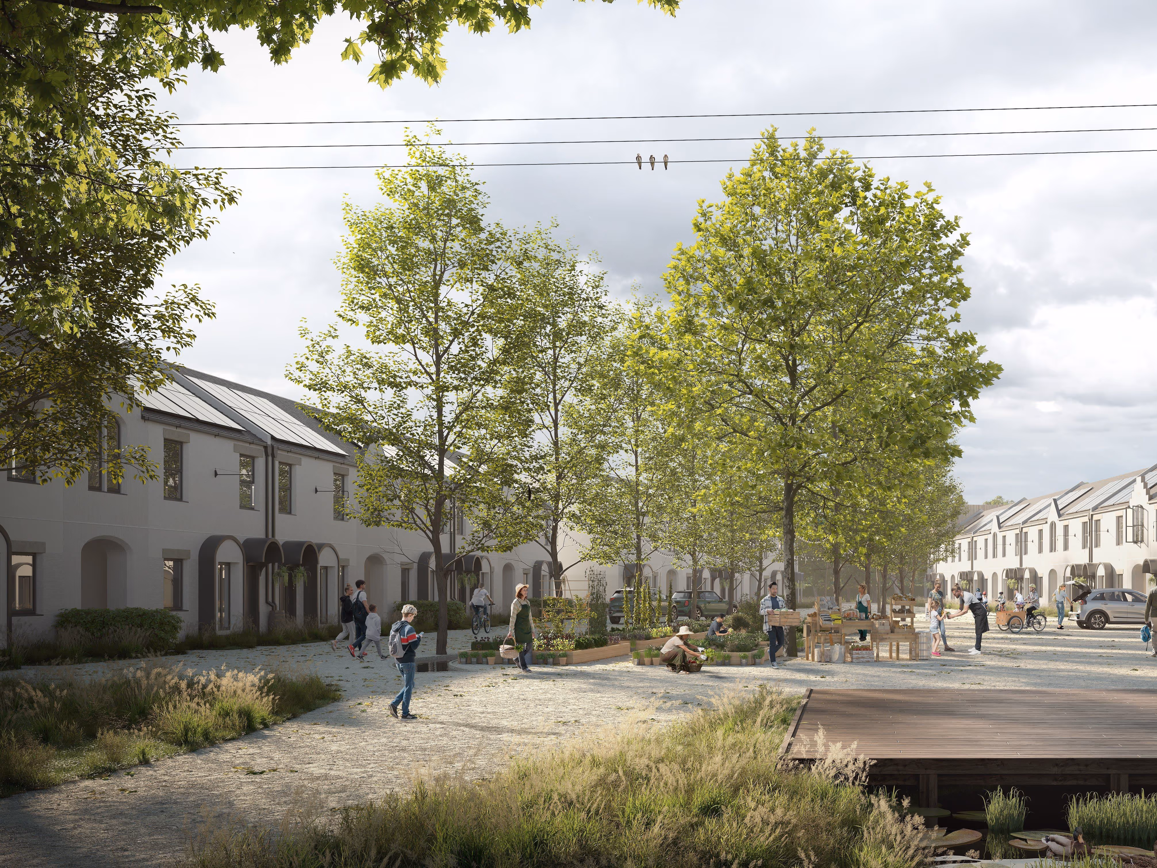 CGI of proposed streetscape