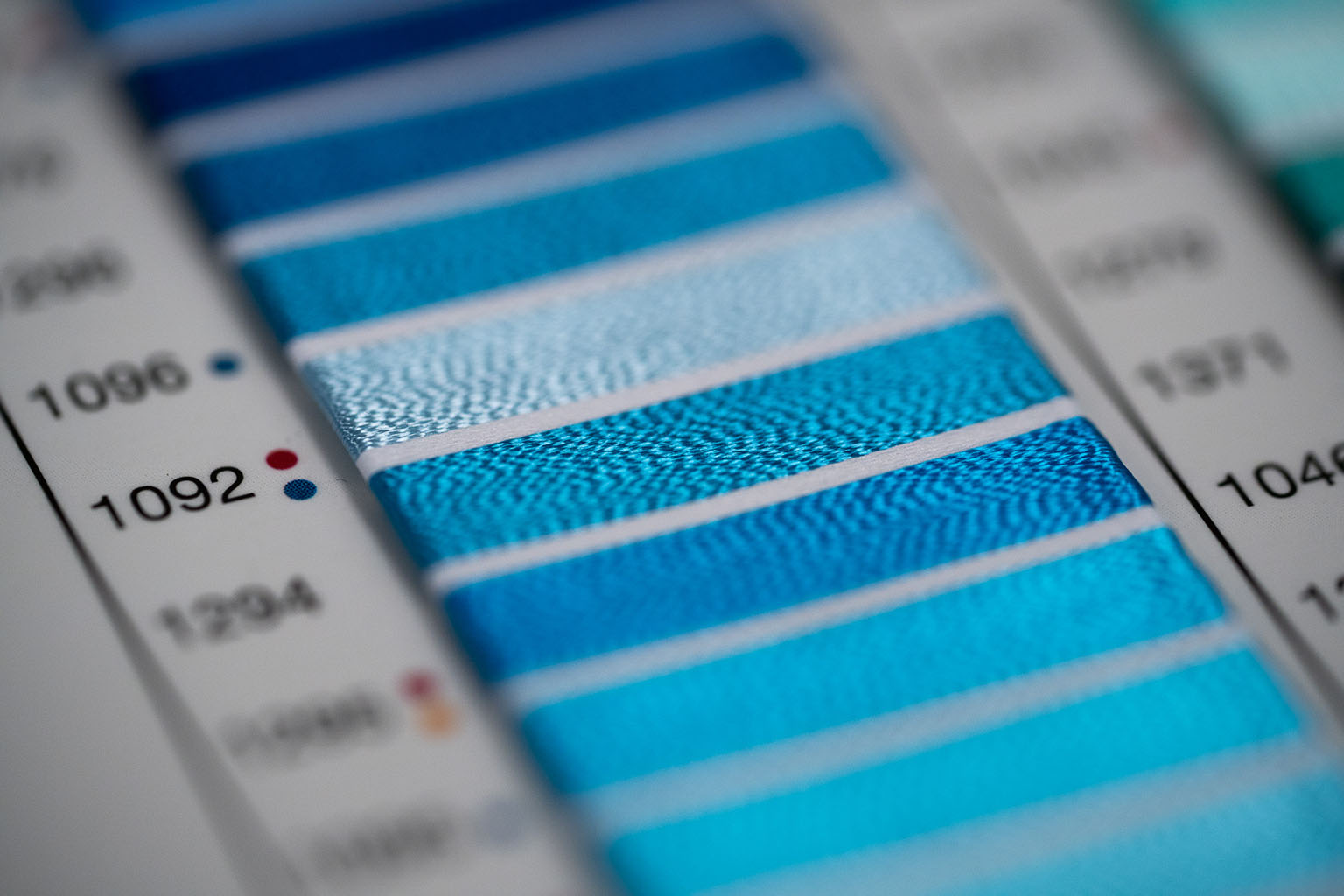 Nuancier de couleurs utilisé pour l’impression chez TFCom