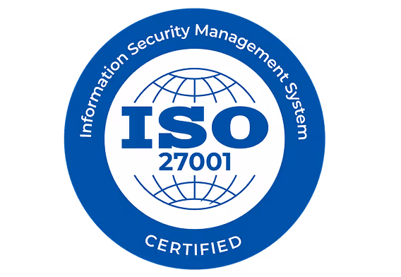 ISO 27001 information security certification badge