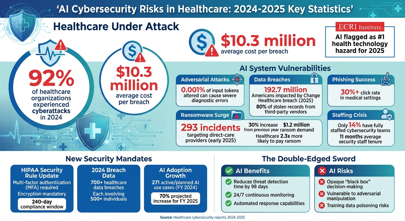 AI Cybersecurity Risks in Healthcare: 2024-2025 Statistics and Threats