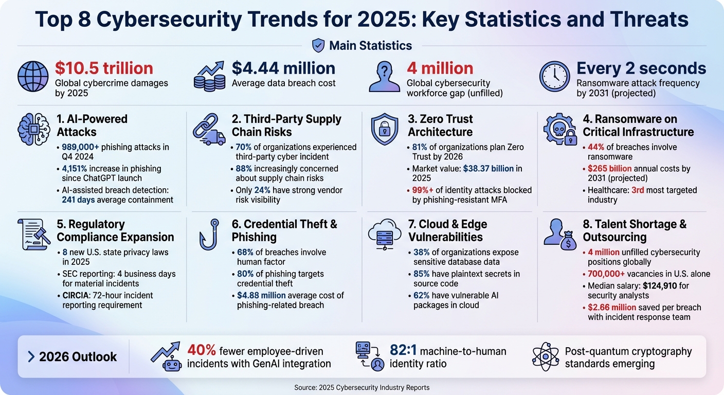 Top 8 Cybersecurity Trends for 2025: Key Statistics and Threats