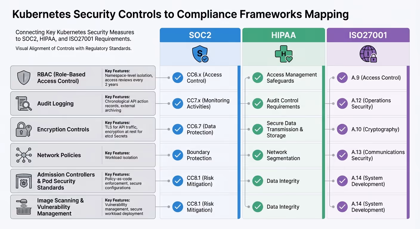 Kubernetes Security Controls Mapped to Compliance Frameworks