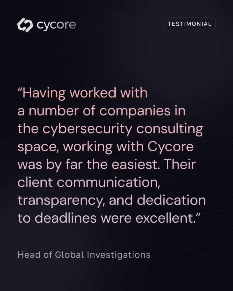 Cycore secure review of soc 2 testimonial