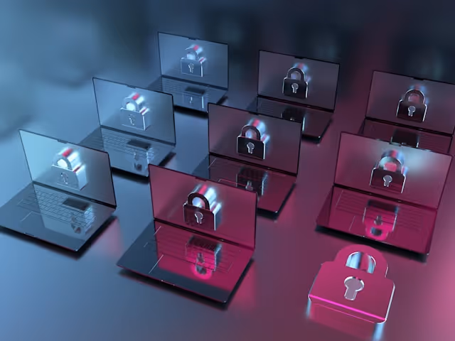Online privacy; multiple laptops with a lock