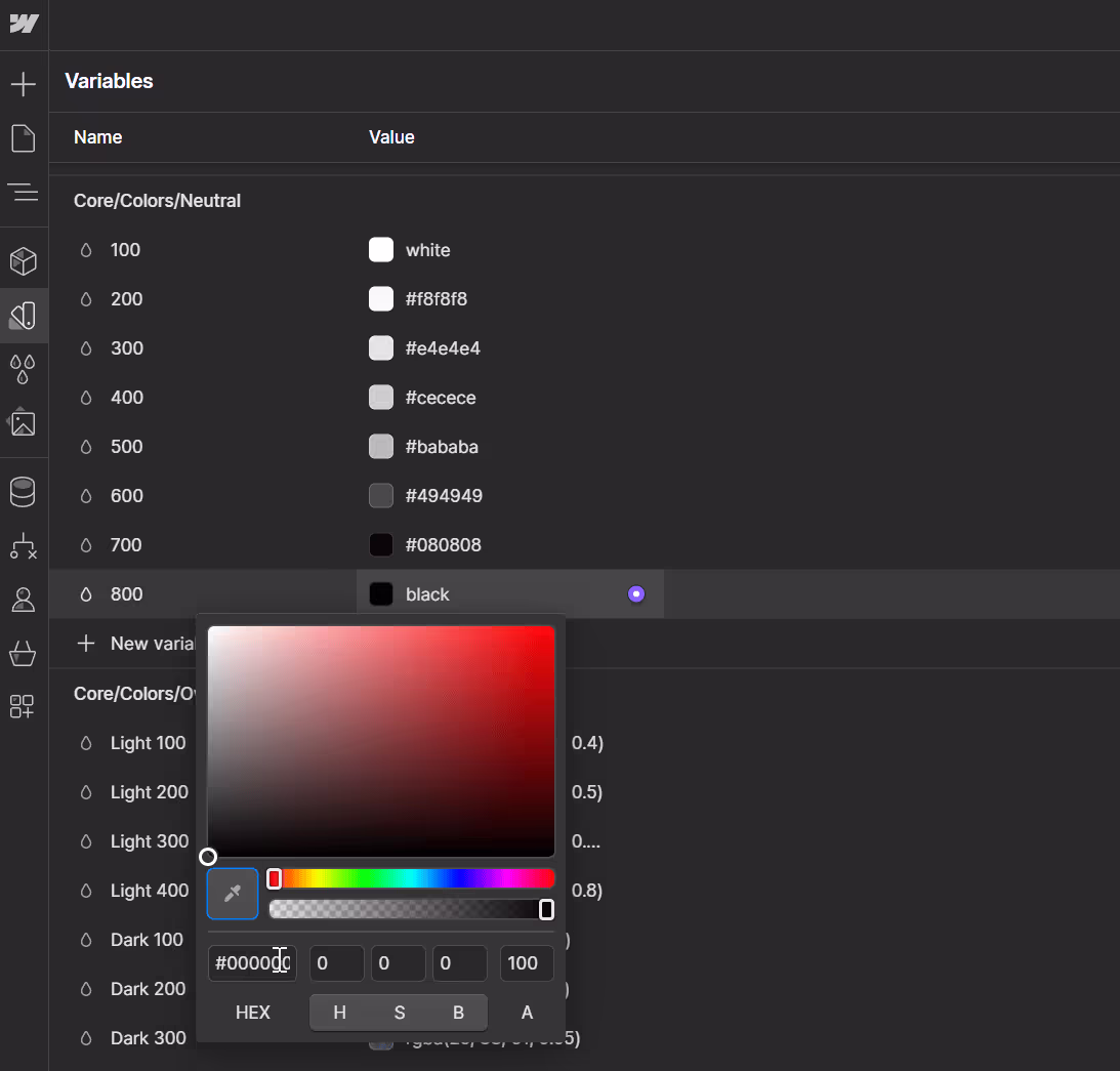 Color - VR X Webflow Template