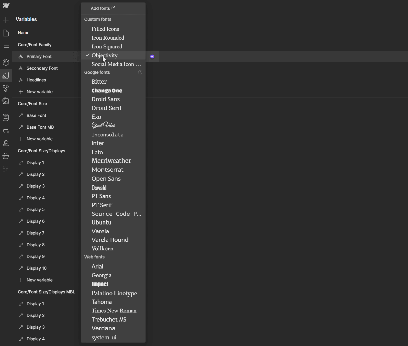 Typography - VR X Webflow Template