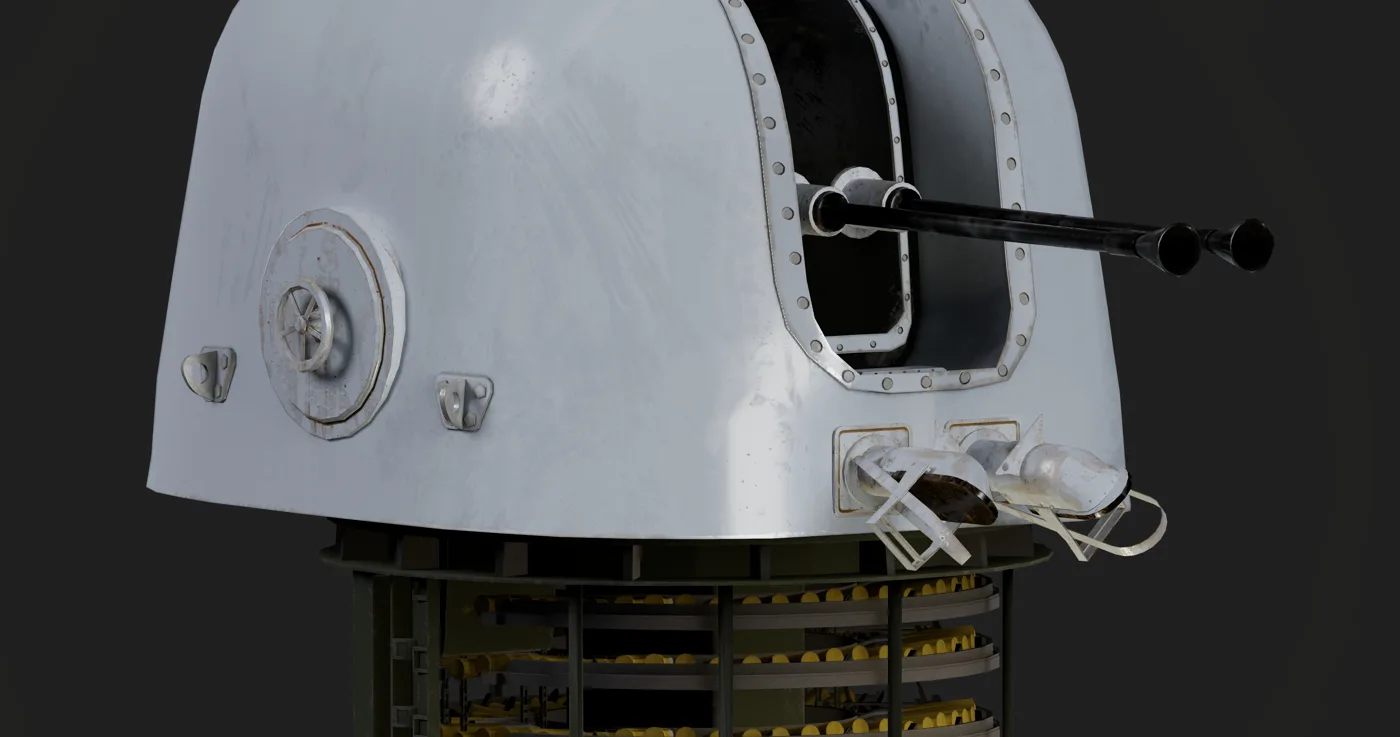 Naval gun, 3D model by Genesis