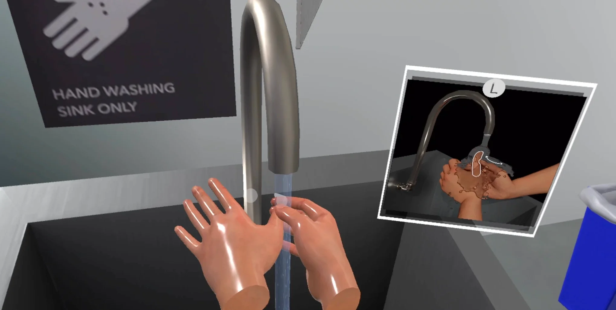 Cleanroom procedure in VR