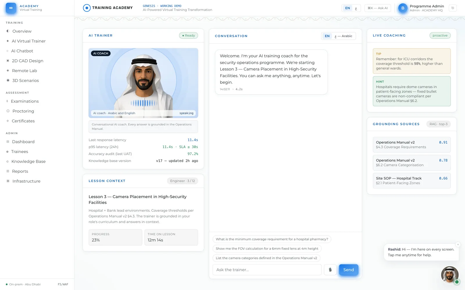 Arabic and English